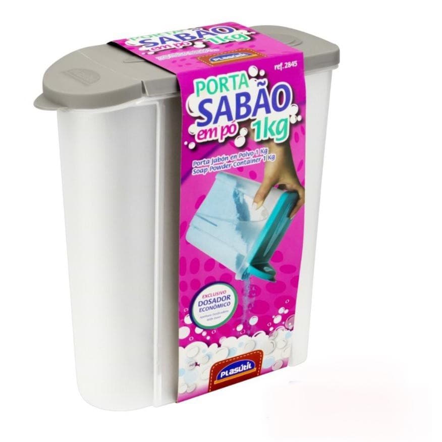 Porta Sabão Em Pó Com Dosador Economico 1kg - 500gr