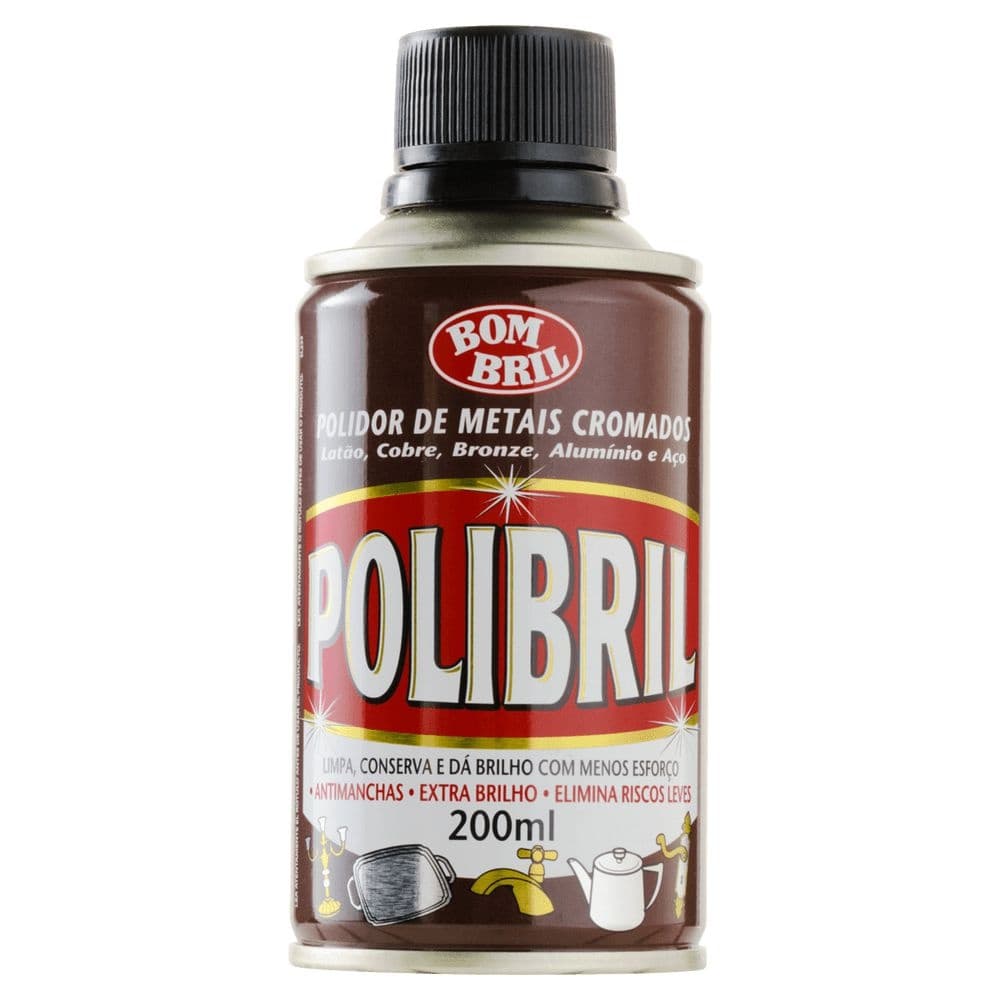 Polidor De Metais Cromados Polibril 200ml