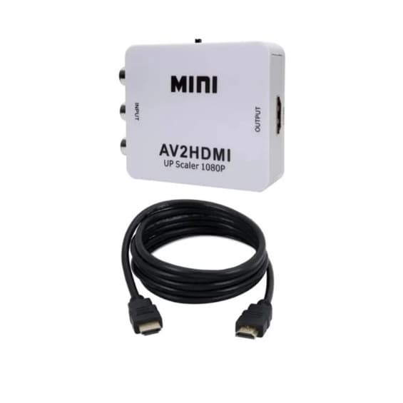 Mini Conversor Adaptador Rca Áudio E Vídeo Para Hdmi