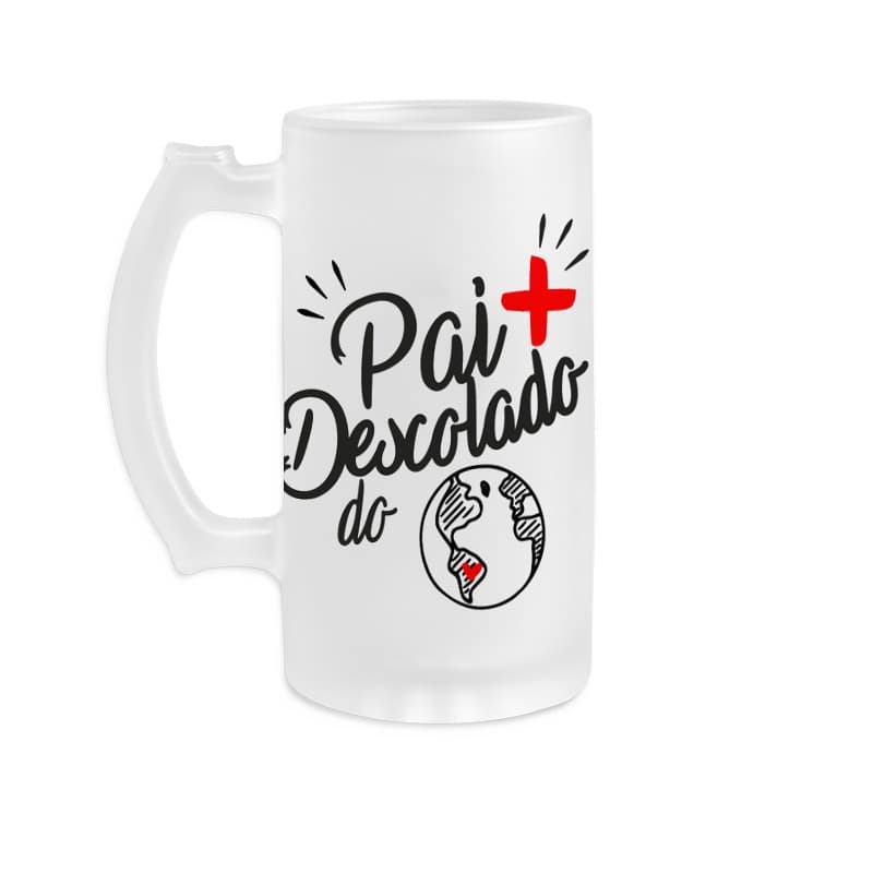 Caneca Pai descolado - Caneca Chopp Personalizada - Caneca de Vidro - Presente - Aniversário