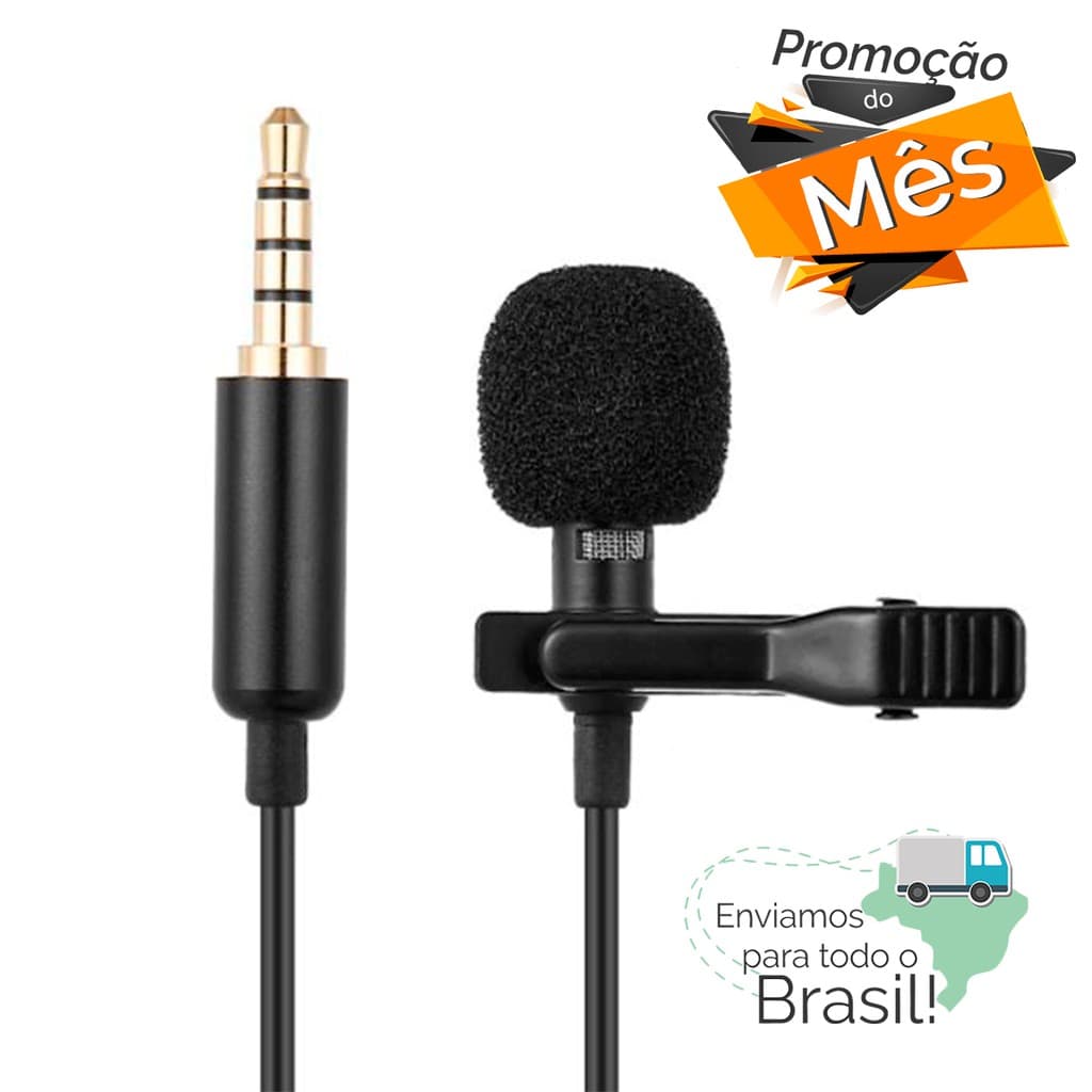 Microfone de Lapela Andoer Ey-510a Mini Portátil - Smartphone/ Dslr