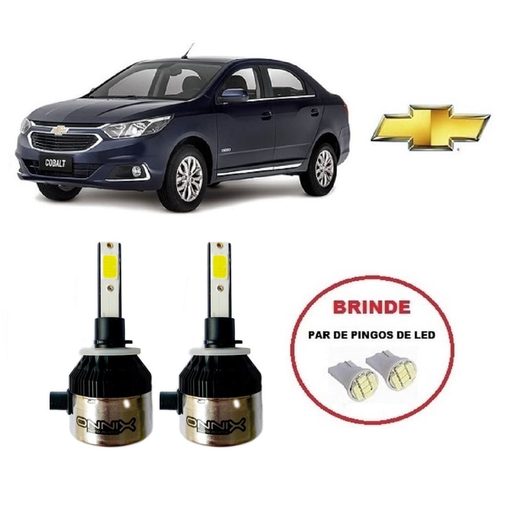 Kit 2 Lampadas Super Led para Farol De Milha Modelo H27 com 6000k e 8000 Lumens para Chevrolet Cobalt ano 2011 2012 2013 2014 2015 2016 2017 2018 2019 2020 2021