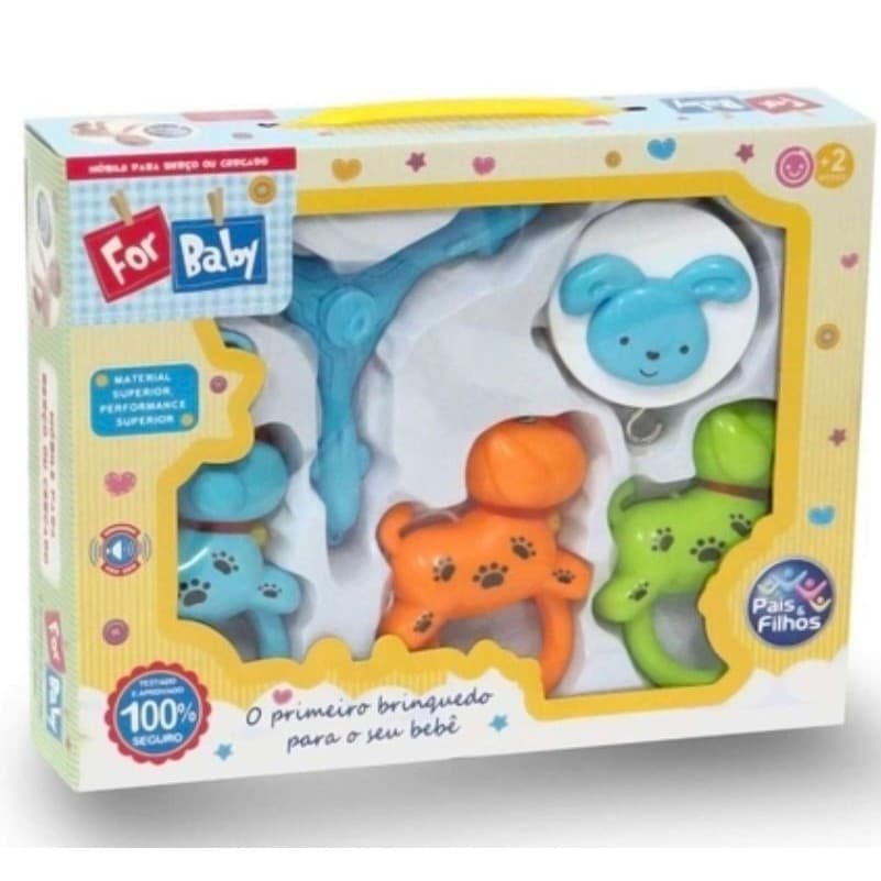 Móbile Para Berço Ou Cercado - Pais & Filhos brinquedo com som e giratório