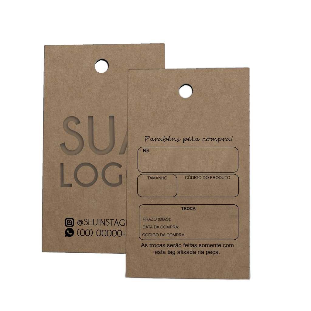 Tag, Tags e Etiquetas de Roupas Kraft Personalizadas