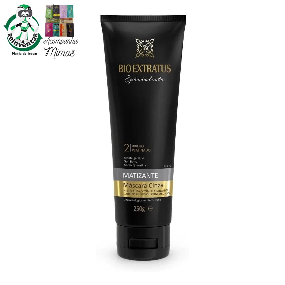 Máscara Matizante Cinza Bio Extratus Spécialiste 250g