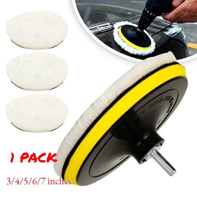 5 Tamanhos 3-7 Lã De Carro Beleza Imitação Disco De Polimento/Esponja De Cera Limpa Detalhe De Bonés De Cordeiro