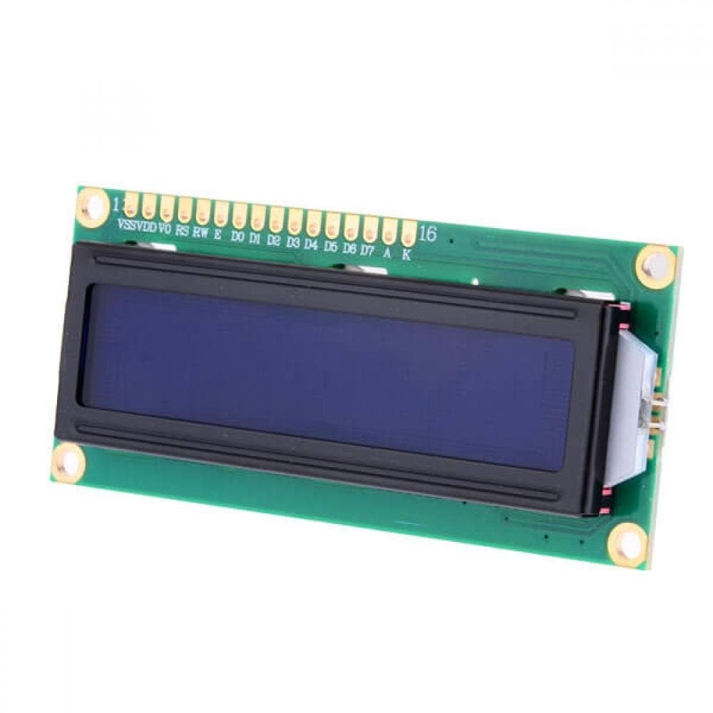 Display Lcd 1602 16X2 Caracter Com Backlight Fundo Azul Escrita Branca Para Arduino Pic