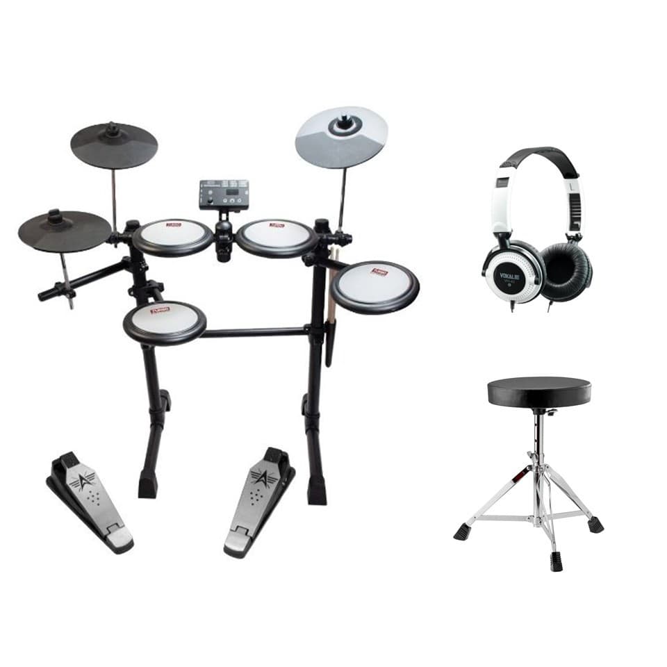 Bateria Eletrônica Turbo 7 Pad Tdx16 Com Banco e Fone kit Completo