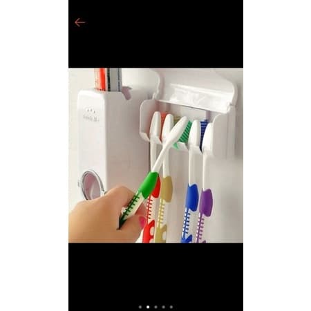 Dispenser Aplicador Pasta Dente Creme Dental com Suporte para Escovas automatico