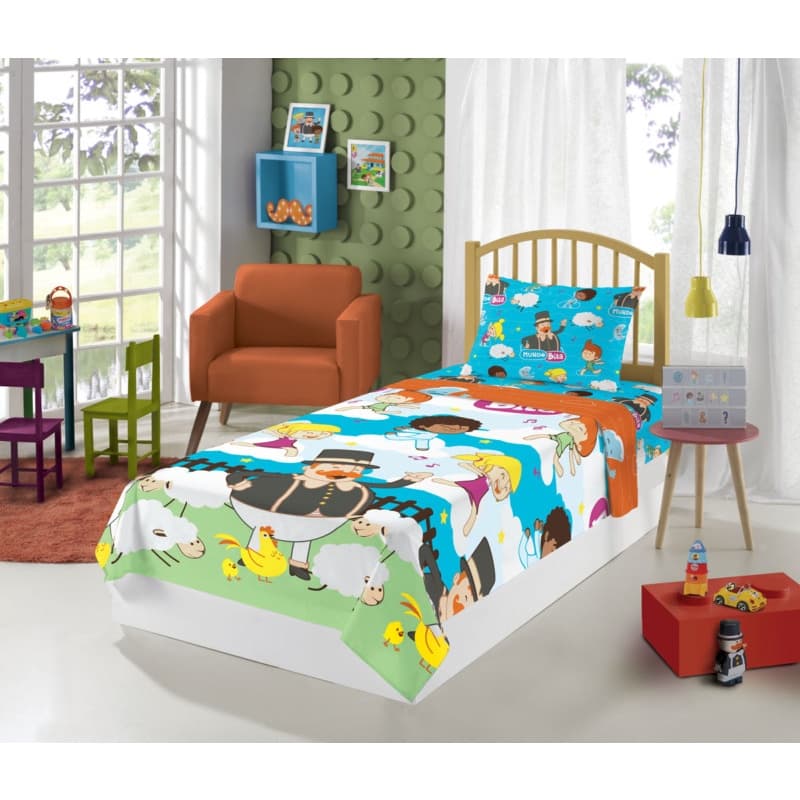 Jogo de cama Mundo Bita 3 peças Infantil Lepper Lancamento