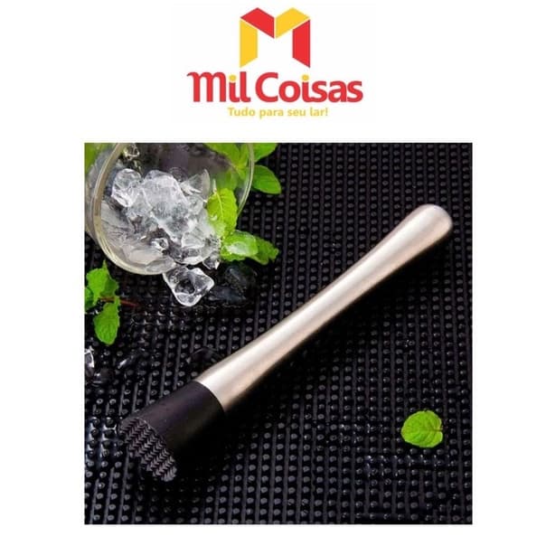 Socador Macerador De Caipirinha Inox Amassador De Frutas Drink Bar Bebidas Coquetel
