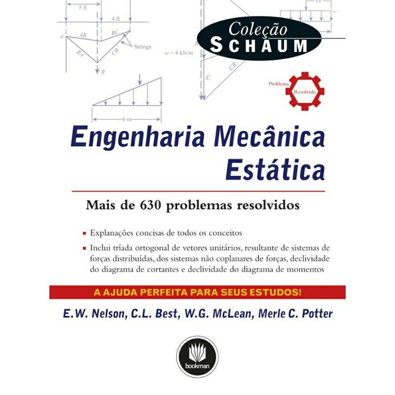 Coleção Schaum - Engenharia Mecânica Estática livro físico impresso original
