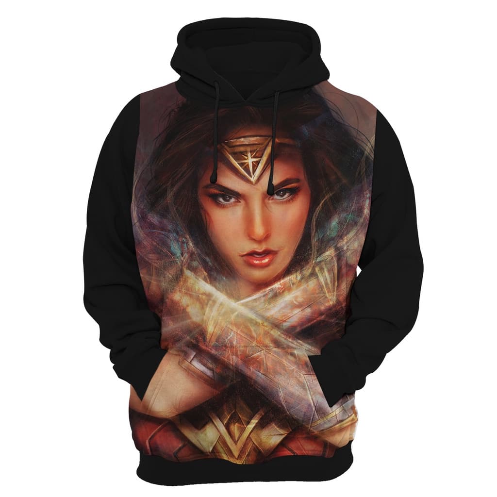 Blusa de frio Moletom full Plus Size Mulher Maravilha