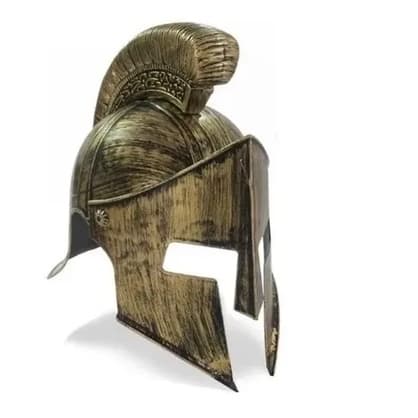 Elmo Capacete 300 Gladiador Medieval Romano Fantasia Dourado