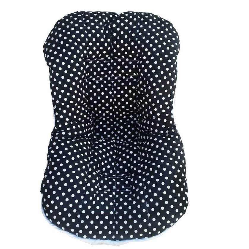 Capa de Bebê Conforto Poá Preto