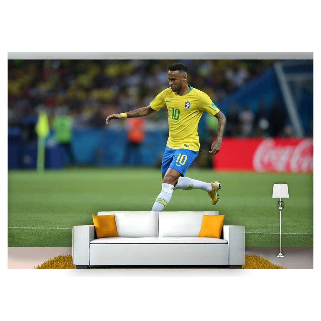 papel de parede Esportes Futebol Bola Campo 3D m² SPT51