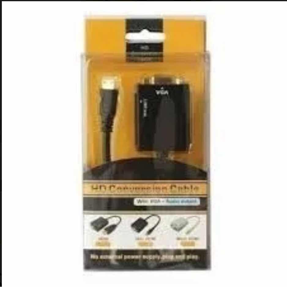Adaptador Conversor Cabo Hdmi Para Vga Com Áudio P2