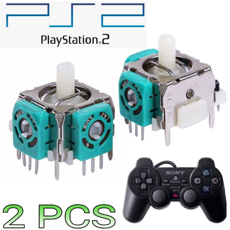 2 Botão Analogico 3d Ps2 Par (2 Pcs) Direcional De Controle Ps2