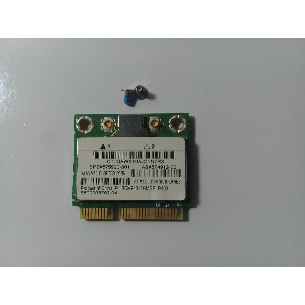 PLACA DE REDE WI FI NETBOOK HP MINI 110 1125BR PERFEITO FUNCIONAMENTO