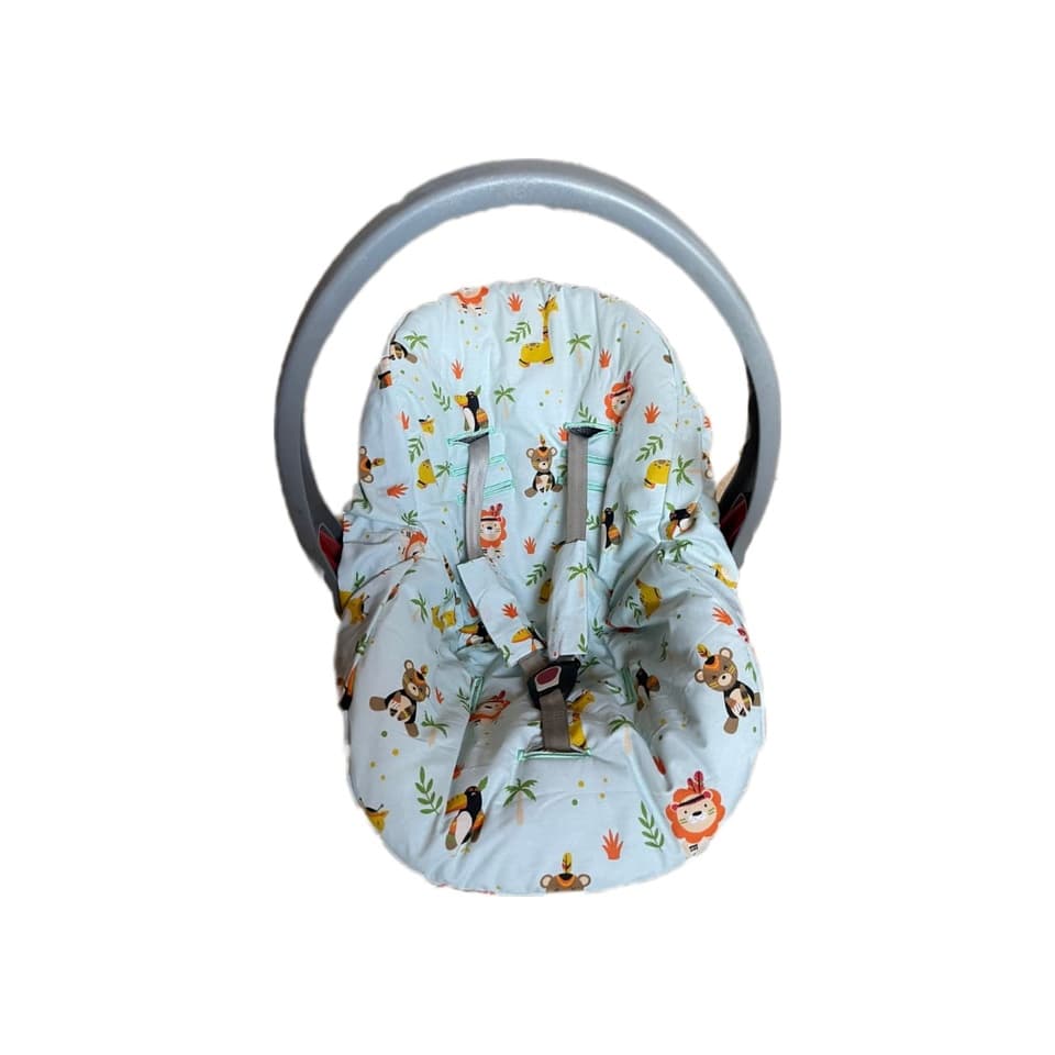 Capa Forro Para Bebê Conforto Com Protetor De Cinto Estampado Infantil Menino Menina