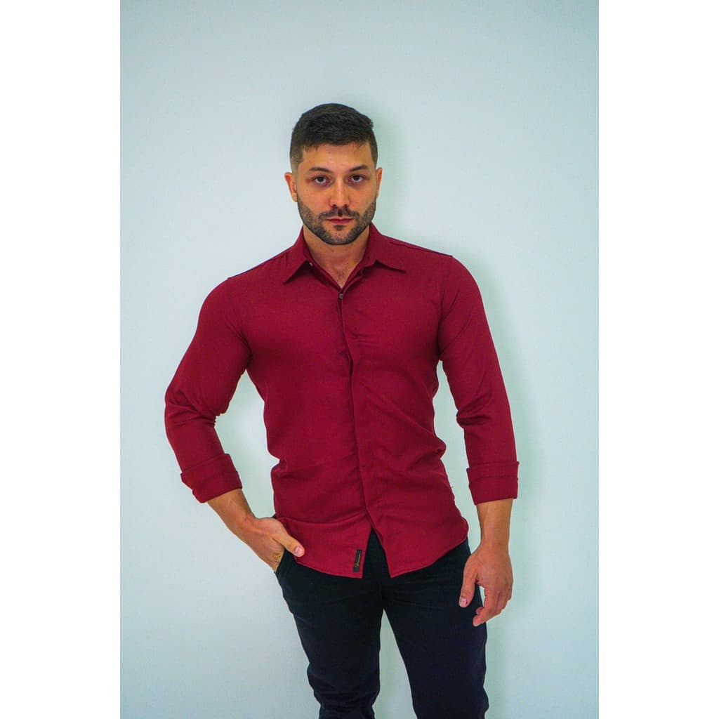 Camisas Masculinas Social Slim - Promoção - P Ao Plus Size Pronta Entrega Varias Cores