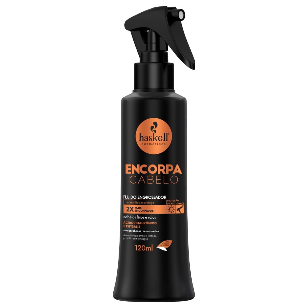 Fluido Engrossador Haskell Encorpa Cabelo 120ml Ácido Hialurônico e Physalis