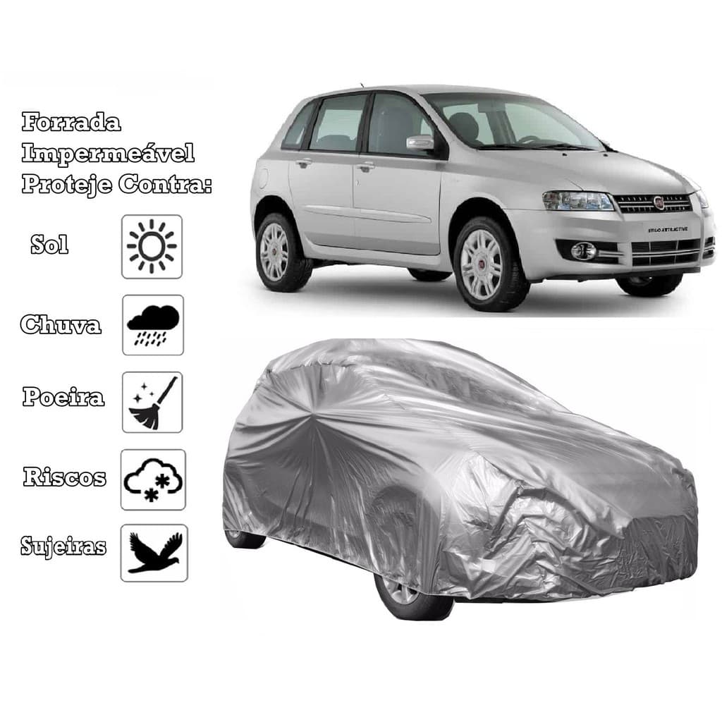 Capa Cobrir Carro Fiat Stilo Forrada e 100% Impermeável