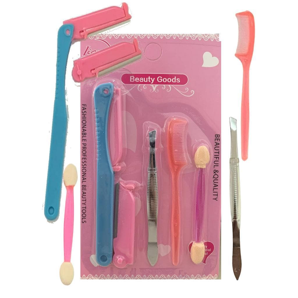 Kit sobrancelha profissional com Pinca Navalha Escovinha Beauty ideal para rena henna