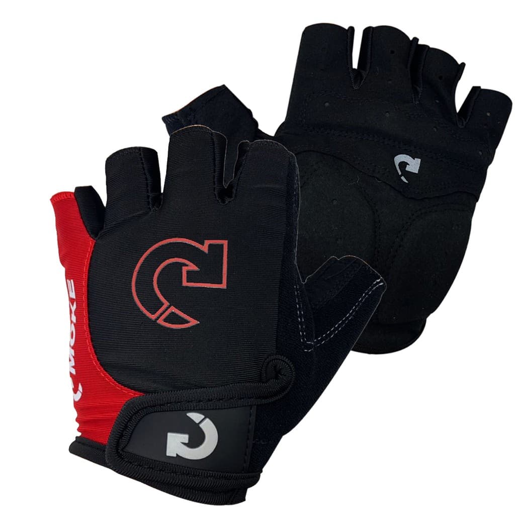 Luva Para Ciclista Bike Bicicleta Com Gel Super Confortável Black Red