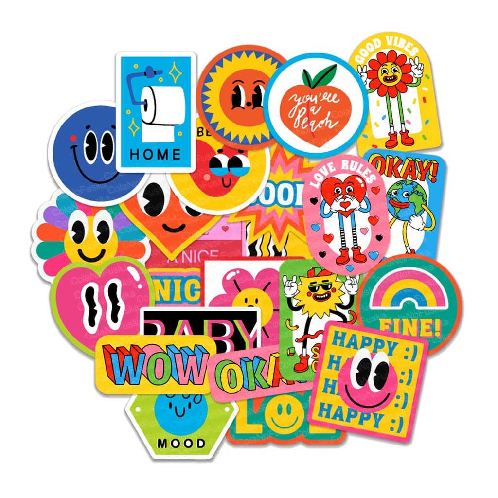 Kit De 25 Adesivos Mood Girl Power Feminino Notebook Sticker