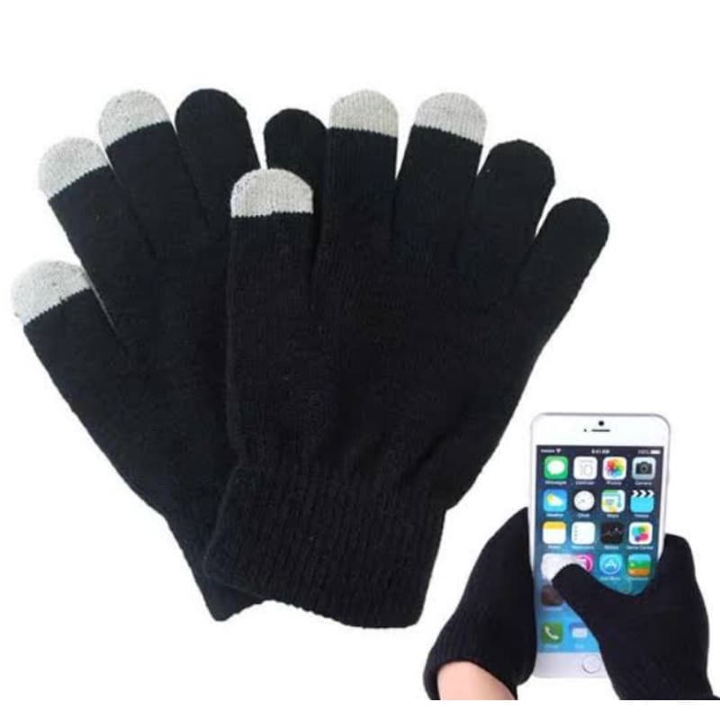 luva frio inverno sensível ao toque do celular, touch e luva de lã com dedo e sem dedo