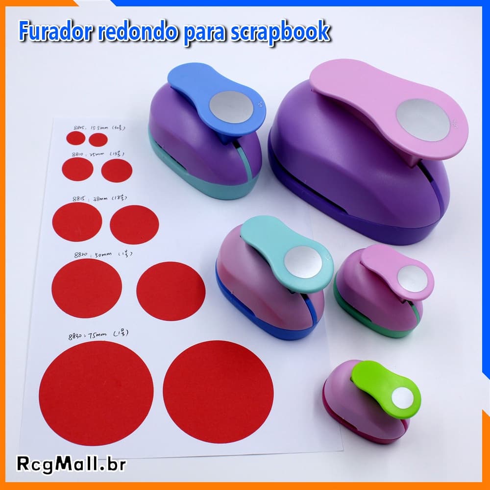 38/50/75mm Scrapbook Soco Circular Cortador De Cartão De Papel Feito À Mão DIY Dispositivo De Gravura Redonda