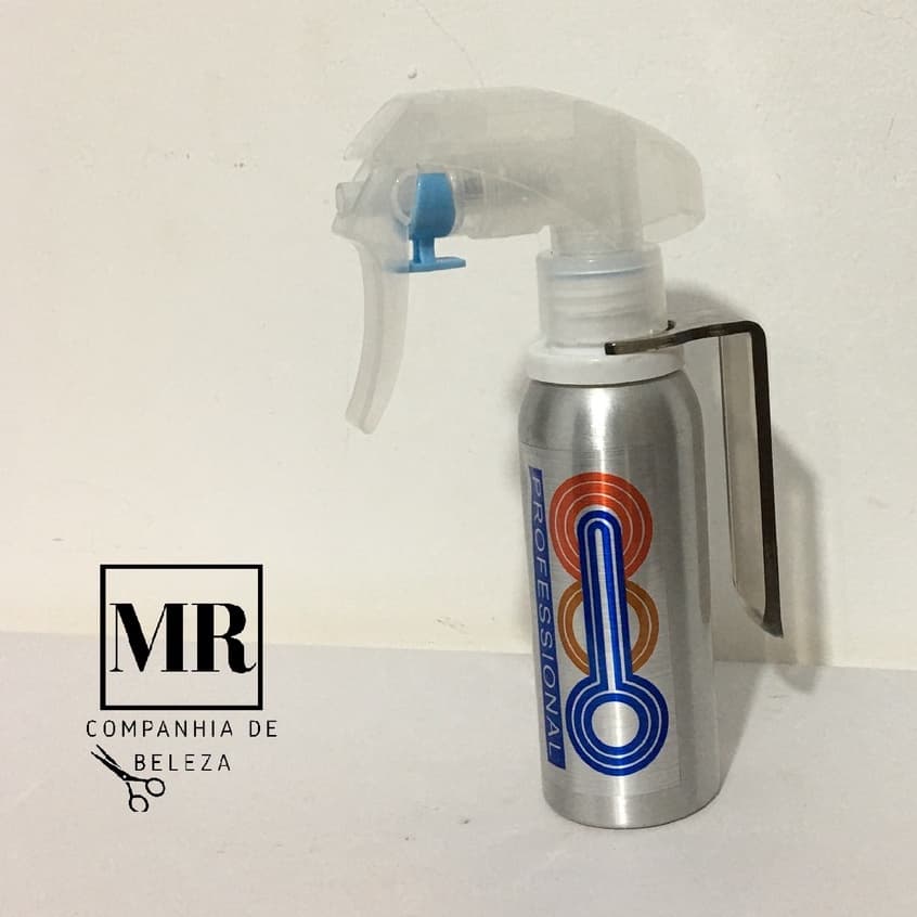Borrifador Pulverizador Spray de Água Para Barbeiro Cabeleireiro de Alumínio Com Jato Semiautomático