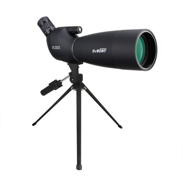 SVBONY SV28 Spotting Scope 25-75x70 Zoom Telescópio Grande Ocular Para Observação De Pássaros Com Tripé E Suporte Telefo