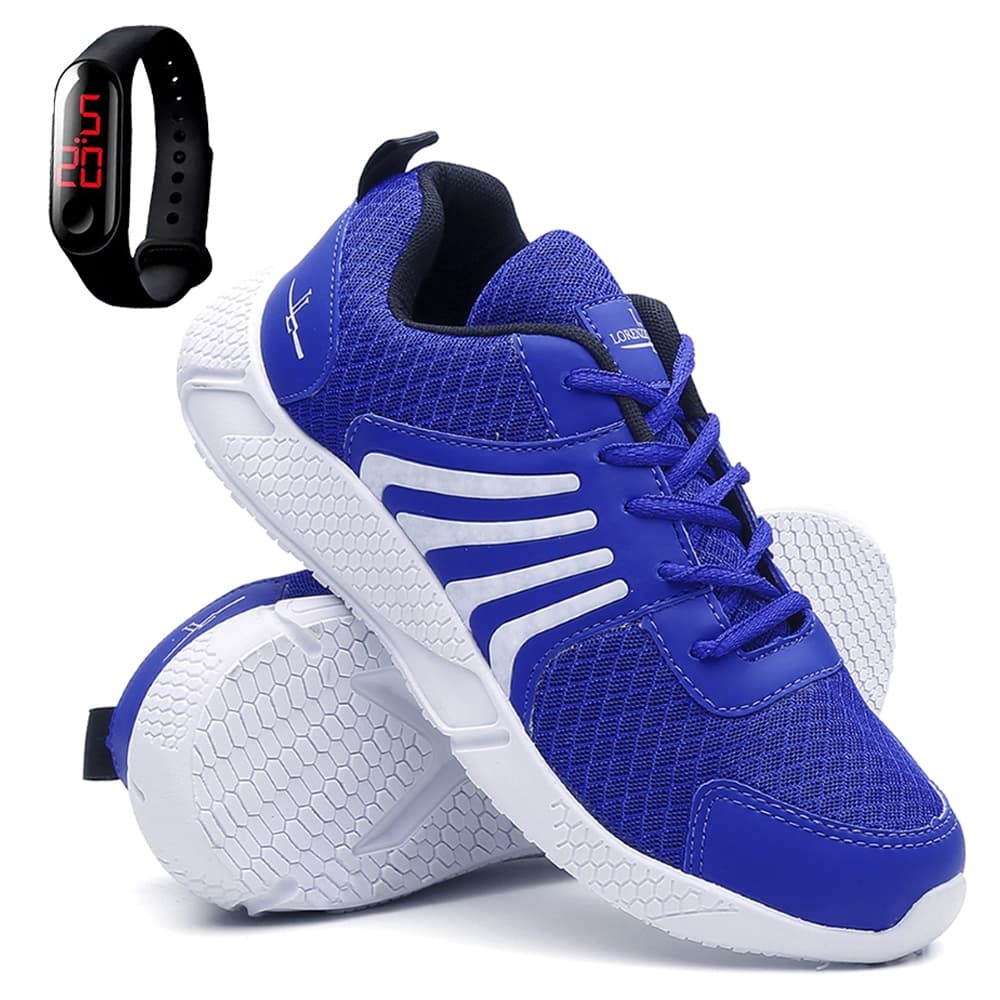 Tenis Masculino Sapatenis Na Promoção Confortavel + Relogio Esporte