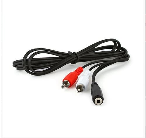 Cabo 2 Rca Macho Para Fêmea Adaptador Jack P2