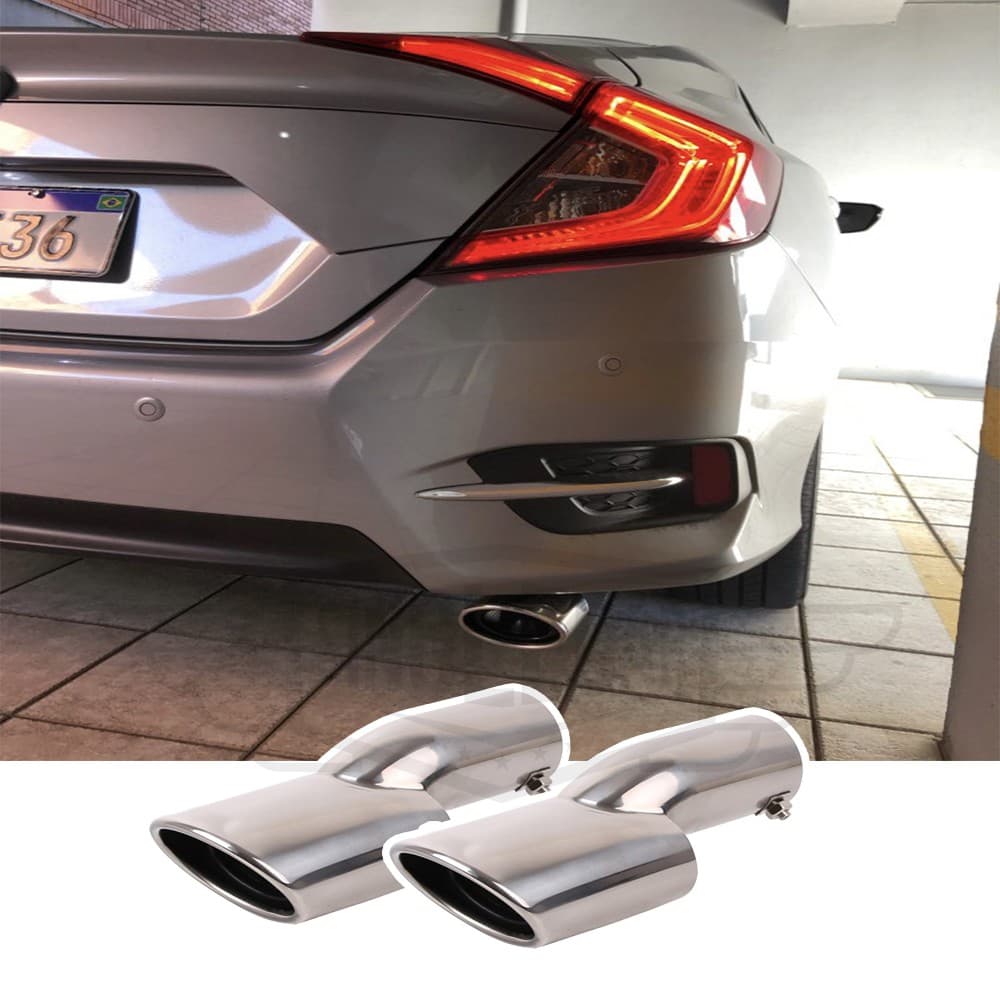 Acessorios Kit Ponteira Par inox Escapamento honda Civic G10 Touring turbo 2017 2018 2019 2020 2021