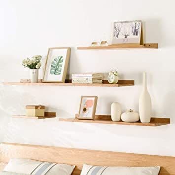 Prateleira para Decoração com Suporte Invisível 15cm de Profundidade freijó