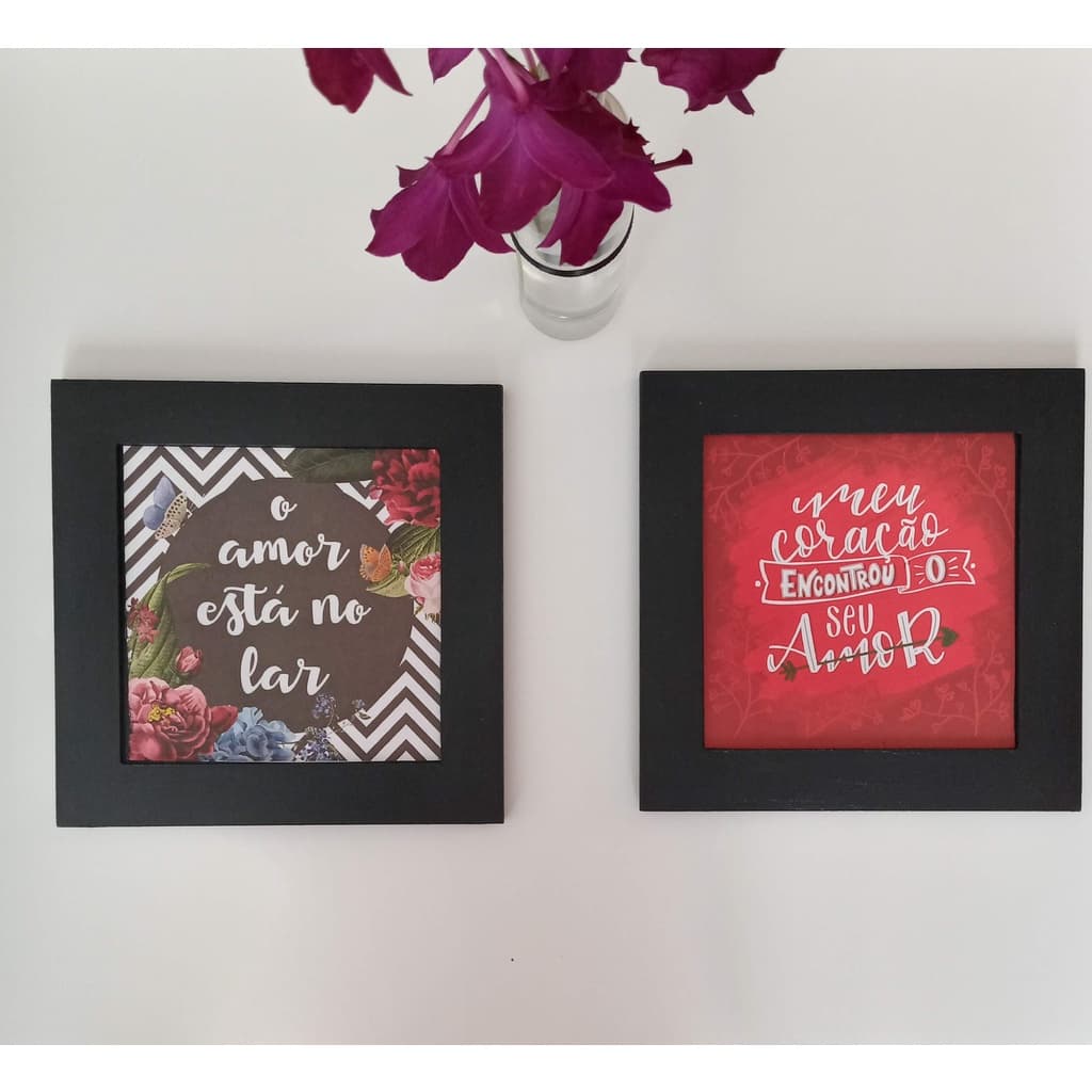 Quadro Decorativo de Parede Kit de quadros frases Quadro para sala