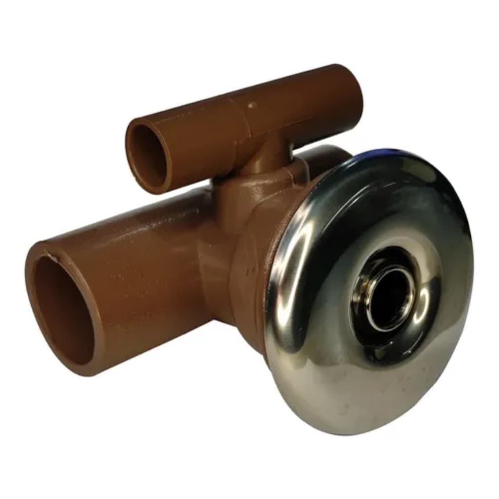 Bico Jato T Duplo Inox Cromado Direcionável Hidromassagem