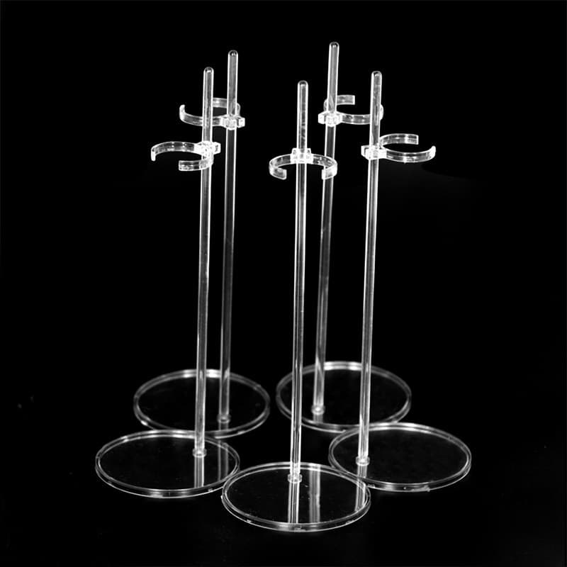 30cm Boneca Transparente plexiglass Suporte De Plástico De Exposição Clipe De Cintura Pé Da