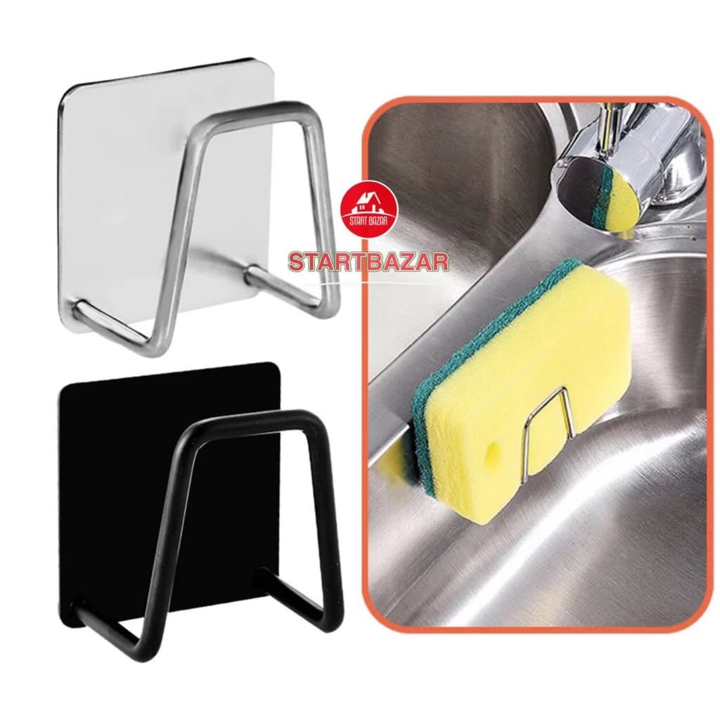 Aço inoxidável Suporte Porta Esponja para bucha de piaPrateleira de cozinha
