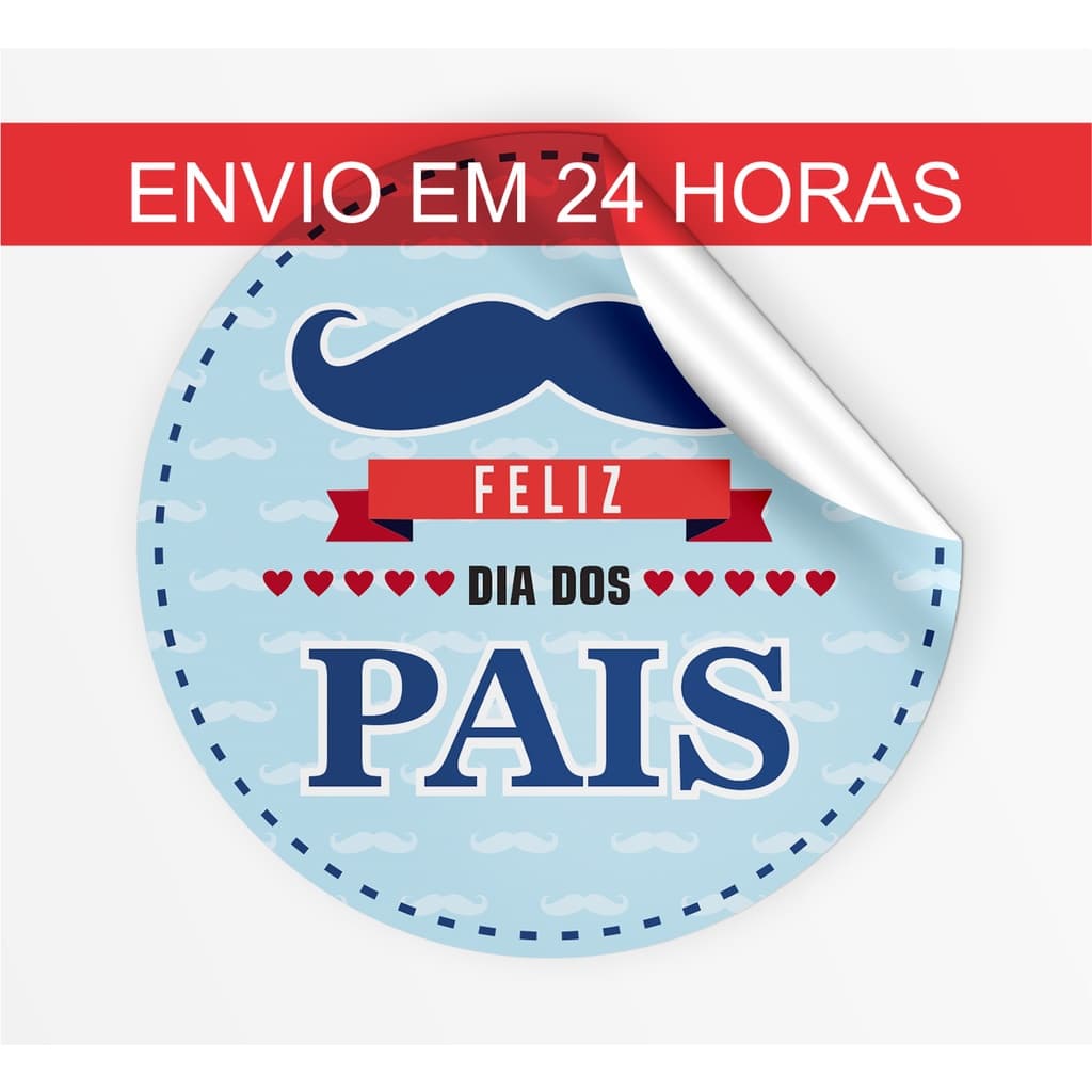 100 Adesivos Dia Dos Pais à Prova D'agua Lembrancinha Tag Adesiva Dia Dos Pais
