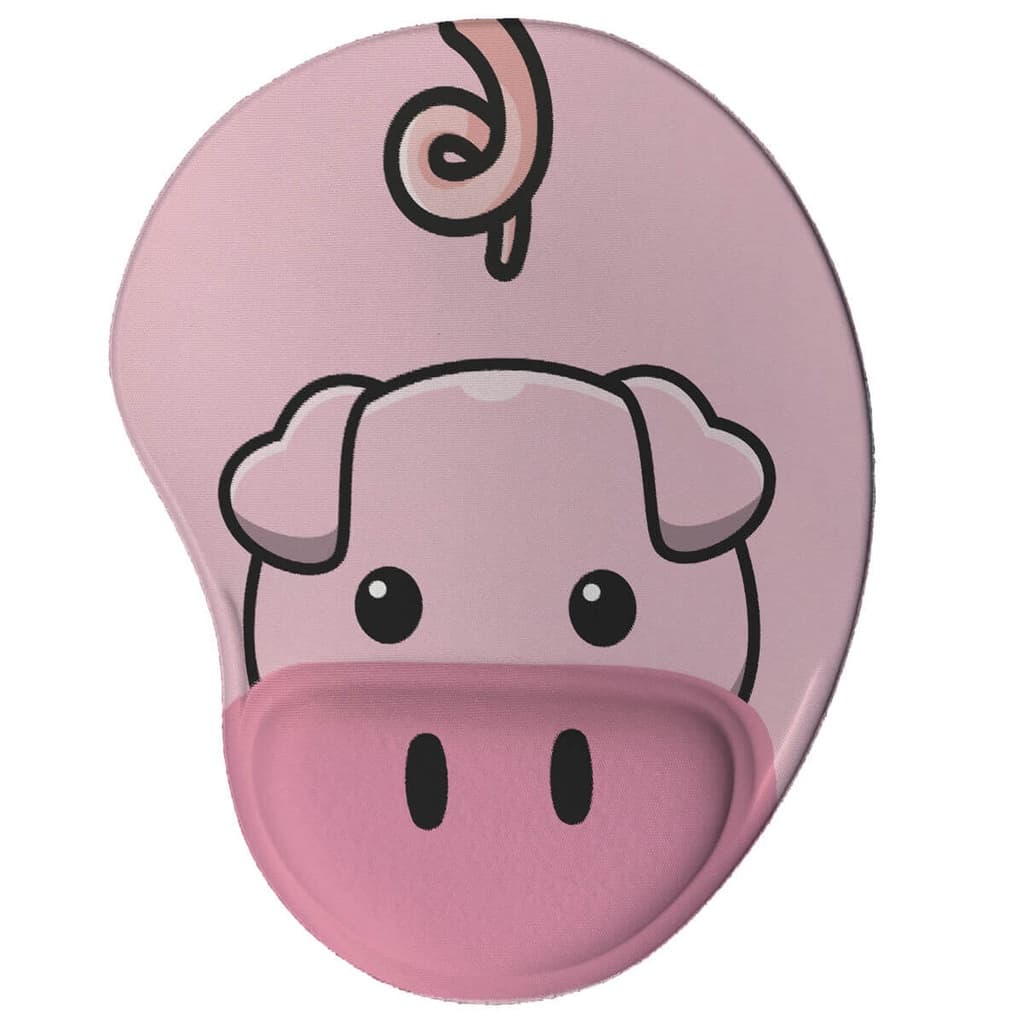 Mouse pad Divertido Ergonômico Porco Kawaii  Escritório Geek