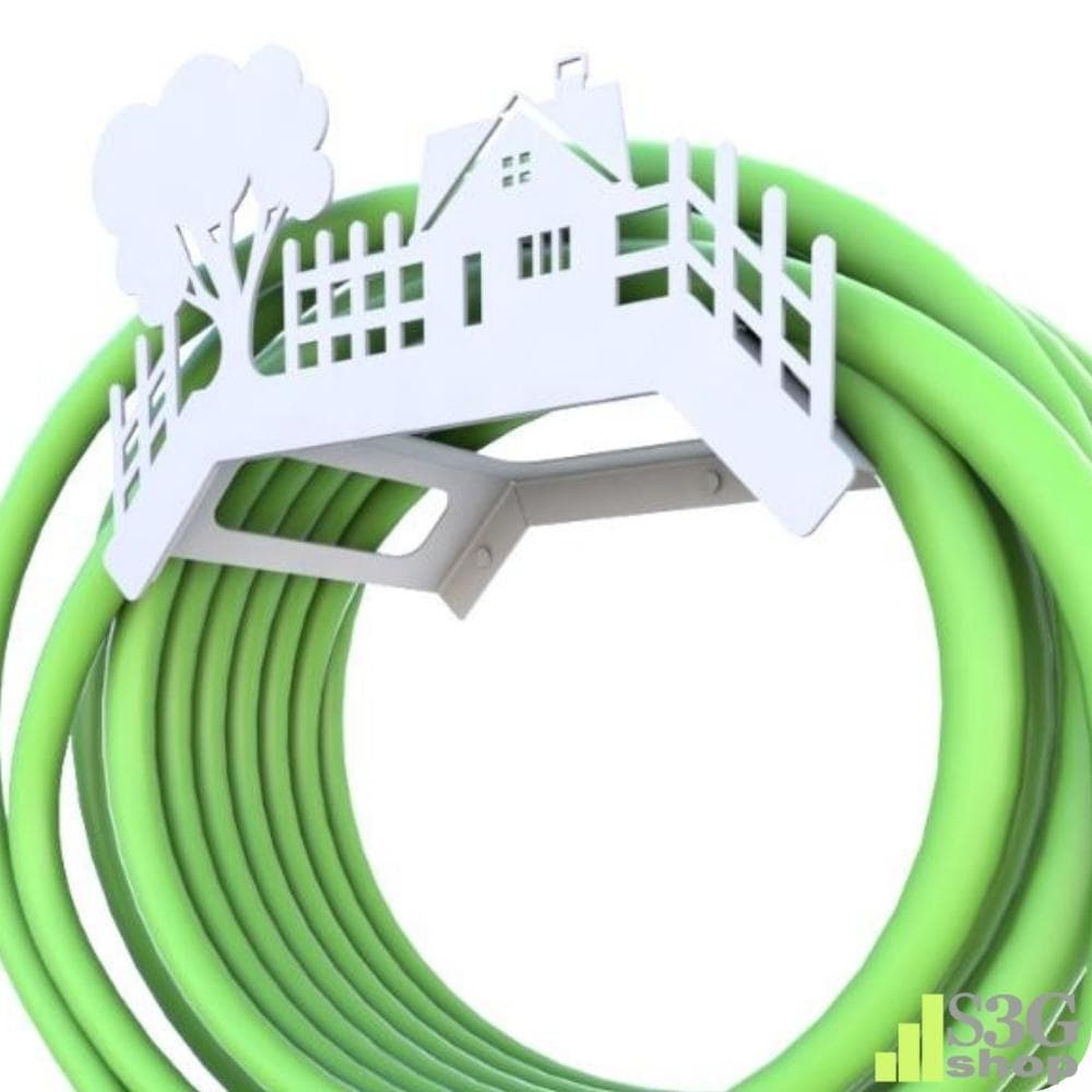 Suporte Enrolador De Mangueira De Jardim Home Branco