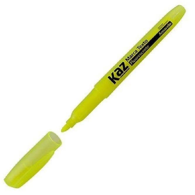 Pincel Marca Texto Amarelo Azul  Laranja  Verde  Fluorescente KIT Kaz caneta colorido caneta gel volta as aulas blackfri