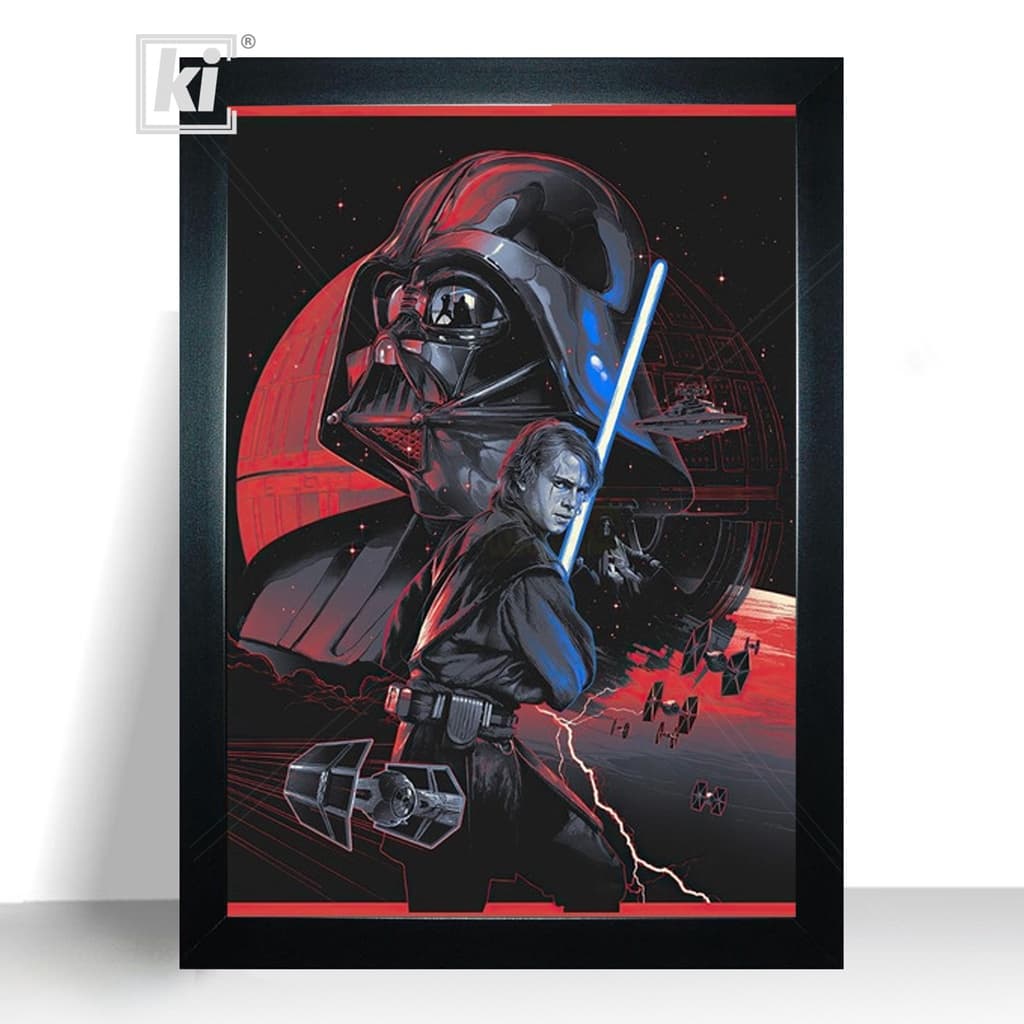 Quadro Poster Anakin Skywalker Darth Vader moldura 44cm