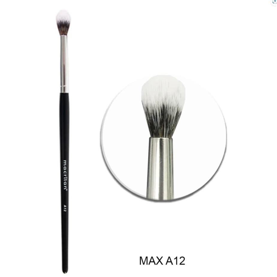 Pincel Profissional Oval Para Côncavo A12 Linha Max  - Macrilan
