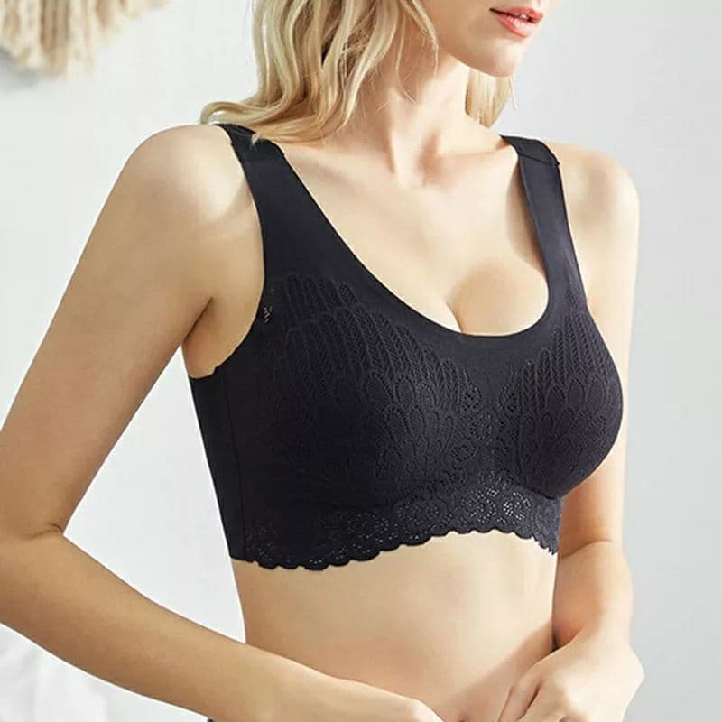 Sutiã 5d Feminino De Renda De Látex Sem Costura
