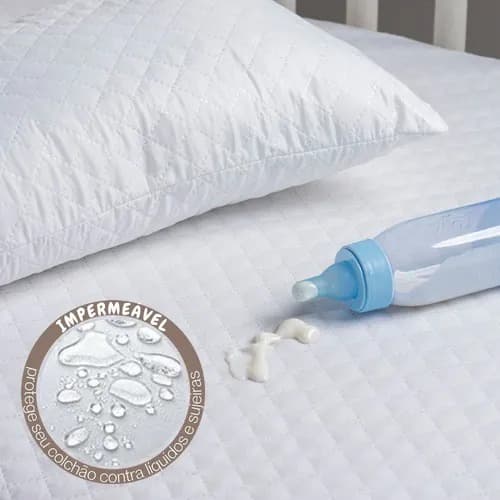 Protetor de Colchão Impermeável para Berço Americano Matelado
